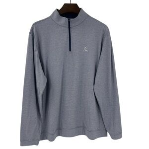 Rhoback Riva Heather Stripe Performance Q-Zip  New